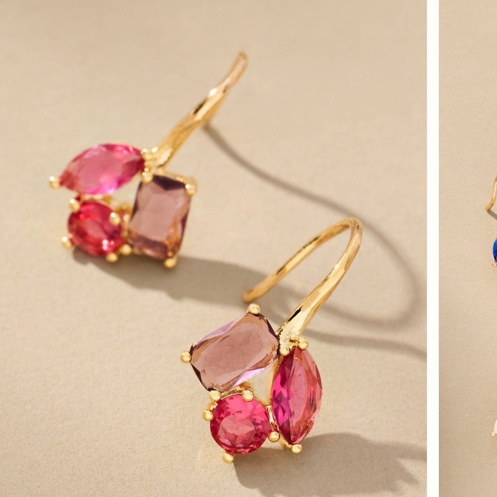 NWT cluster crystal earrings